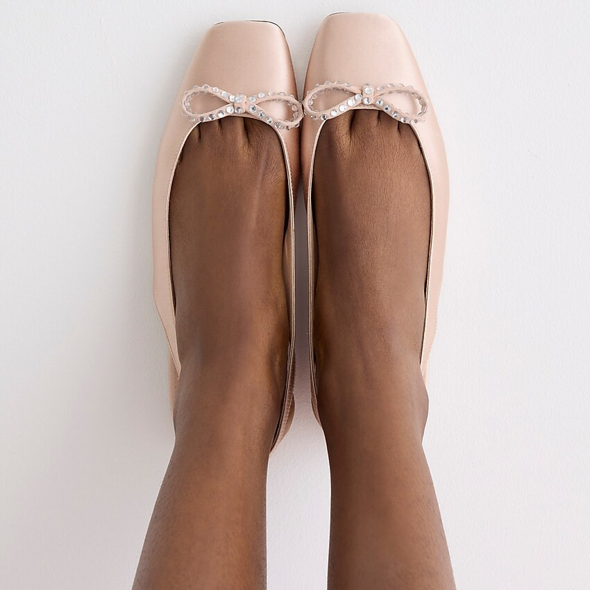 Anya slingback flats with bow | J. Crew US
