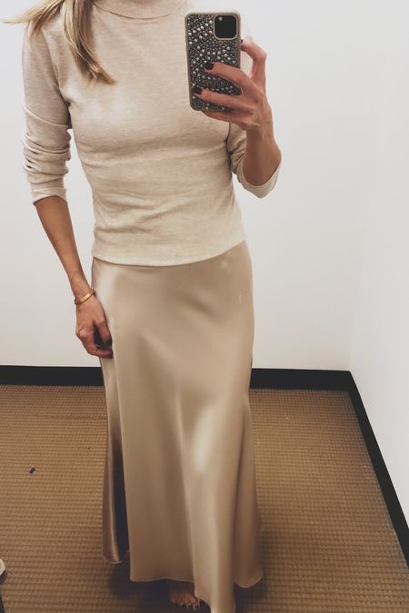 Pretty tone on tone holiday outfit option! Top and skirt run tts. 

#LTKstyletip #LTKHoliday #LTKSeasonal
