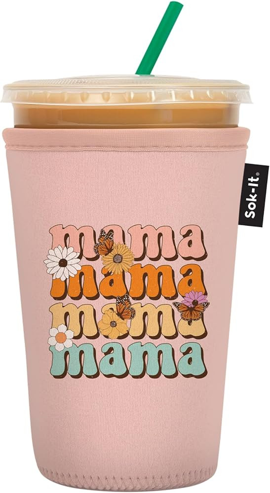 Sok It Java Sok Iced Coffee & Cold Soda Insulated Neoprene Cup Sleeve (Mama Knows Best, Medium: 2... | Amazon (US)