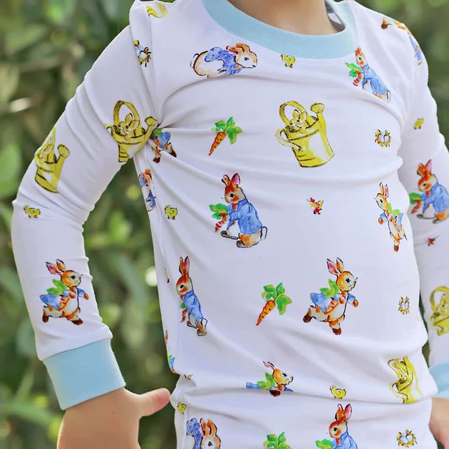 Storybook Bunny Tale Blue Pajamas | Classic Whimsy