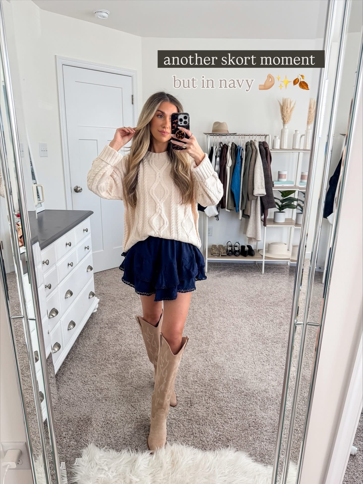 Amazon Thanksgiving outfit idea 
+ cable knit sweater: small
+ navy skort: xs | LOVE that this has built in shorts 
+ cowboy boot: true to size 


Fall outfit
Fall style
Sweater
Amazon sweater
Amazon fashion 
Amazon outfit 
Amazon Thanksgiving outfit 
Fall boots 

#LTKFindsUnder50 #LTKFindsUnder100 #LTKStyleTip