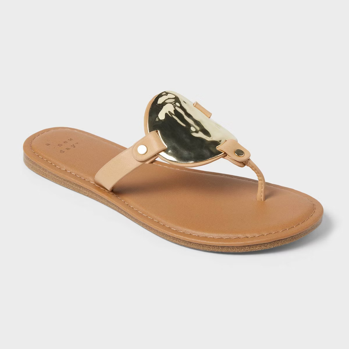 Women's Layla Ornament Thong Sandals - A New Day™ Tan | Target