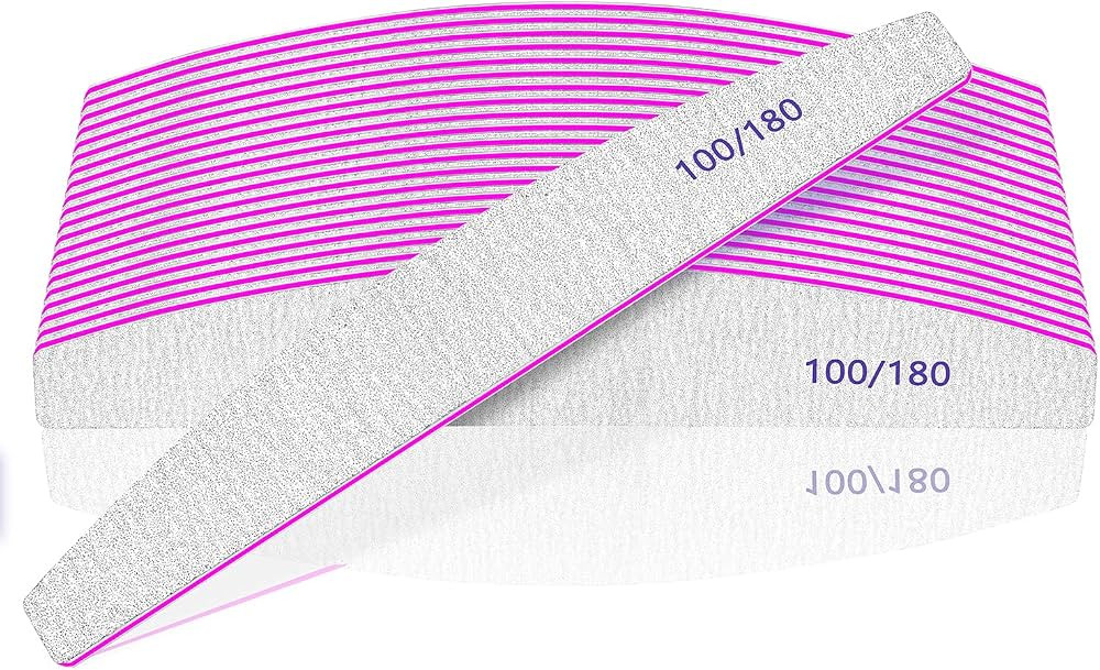 Professional Nail Files, Emery Board Nail File for Natural Nails 100/180/240 Grit Nail Files for ... | Amazon (CA)