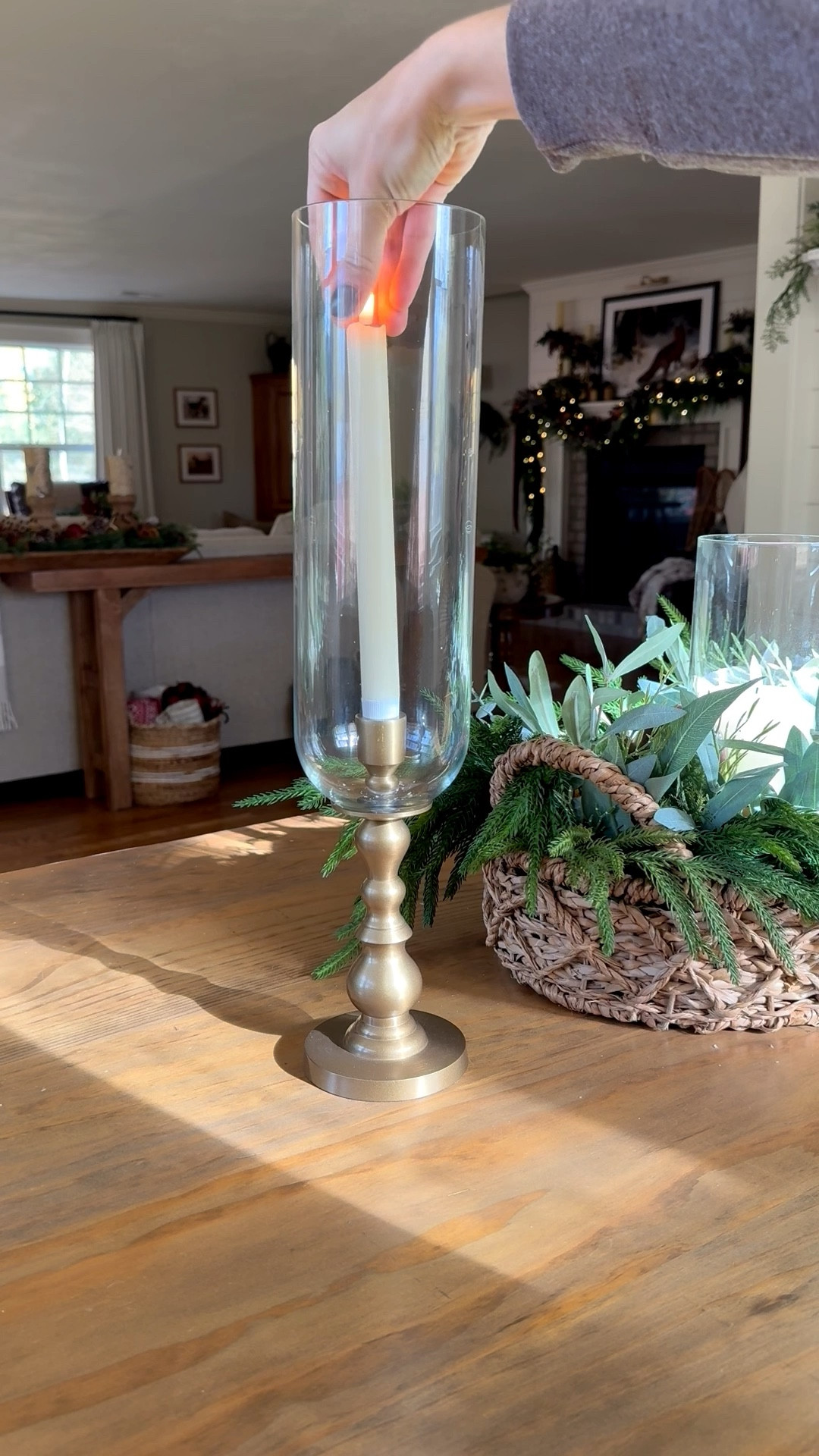 These Pottery Barn taper candleholders are so beautiful. The brass is gorgeous, and I just filled them with rechargeable flameless candles, which make it so easy to keep them lit on a timer every night and you can recharge them when they’re done.

#LTKHoliday #LTKSeasonal #LTKHome