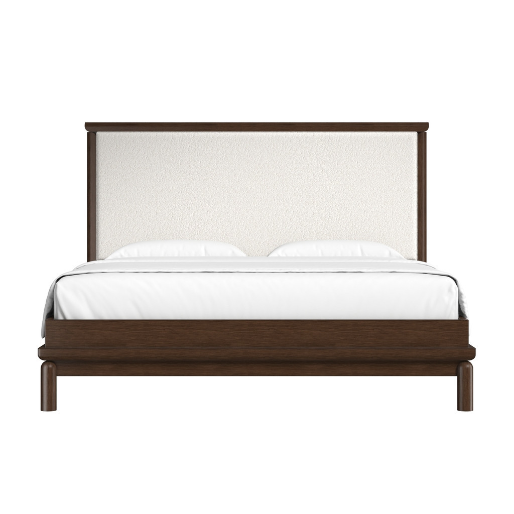 Verge King Upholstered Bed In Brown and Walnut | 1stopbedrooms