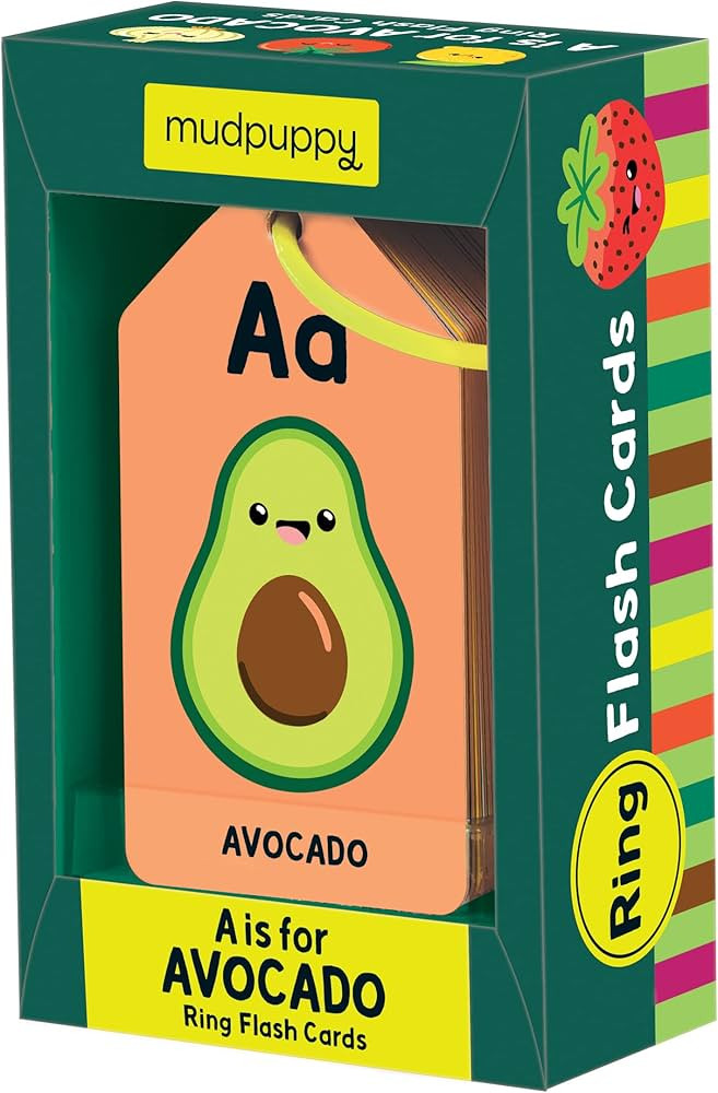 Mudpuppy A is for Avocado Ring Flash Cards from, Includes 26 Double-Sided Flash Cards with Plastic R | Amazon (US)