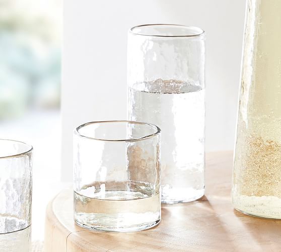 Handmade Hammered Drinking Glasses | Pottery Barn (US)