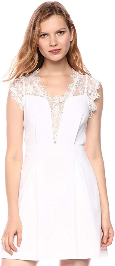BCBGeneration Women's Lace Inset Dress | Amazon (US)