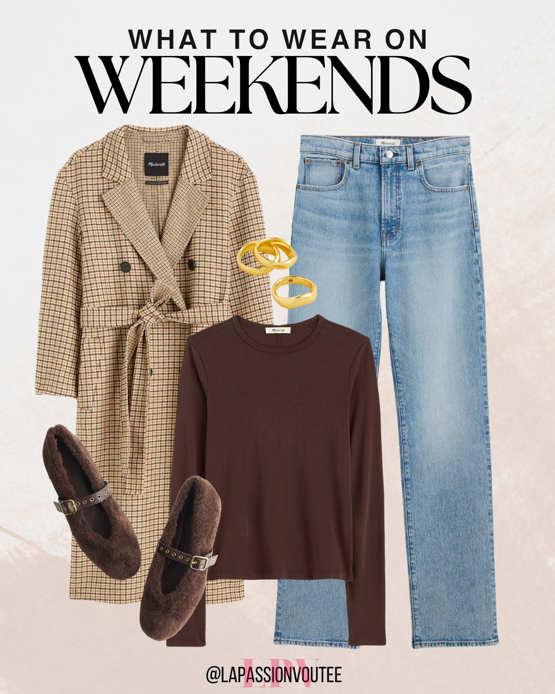 Sharing a chic weekend outfit idea that feels polished but still relaxed. ✨ Soft layers, clean lines, and timeless pieces make this look perfect for brunch, errands, or casual plans. It’s an easy way to feel put-together without sacrificing comfort—effortless style for slow, stylish weekends. 🤍👜 

 #LTKootd #LTKFindsUnder100