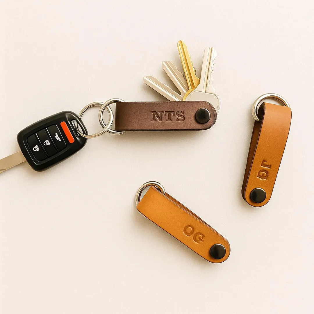 Natural Leather Key Holder, Leather Key Organizer, Leather Key Folder, Leather Key Chain, Mother'... | Etsy (US)