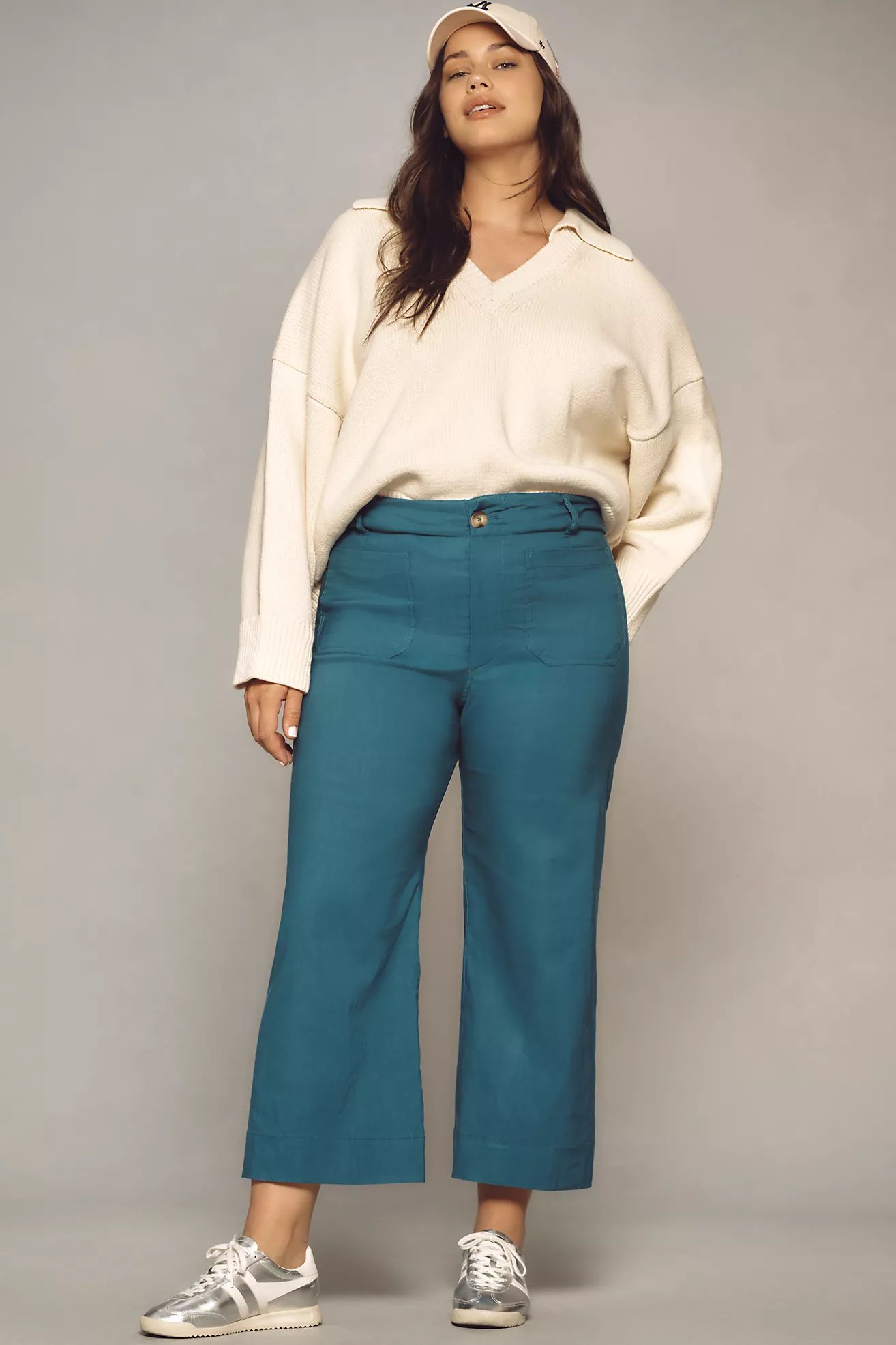 The Colette Cropped Wide-Leg Pants by Maeve | Anthropologie (US)