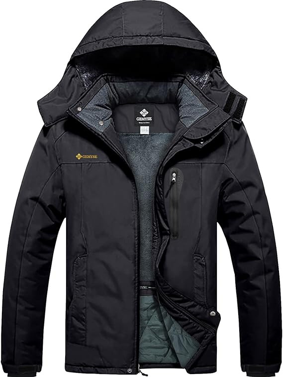 GEMYSE Men's Mountain Waterproof Ski Snow Jacket Winter Windproof Rain Jacket | Amazon (US)