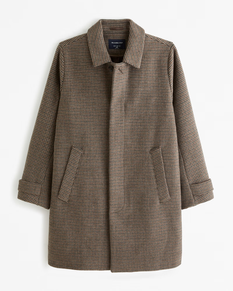 Wool-Blend Mac Coat | Abercrombie & Fitch (US)