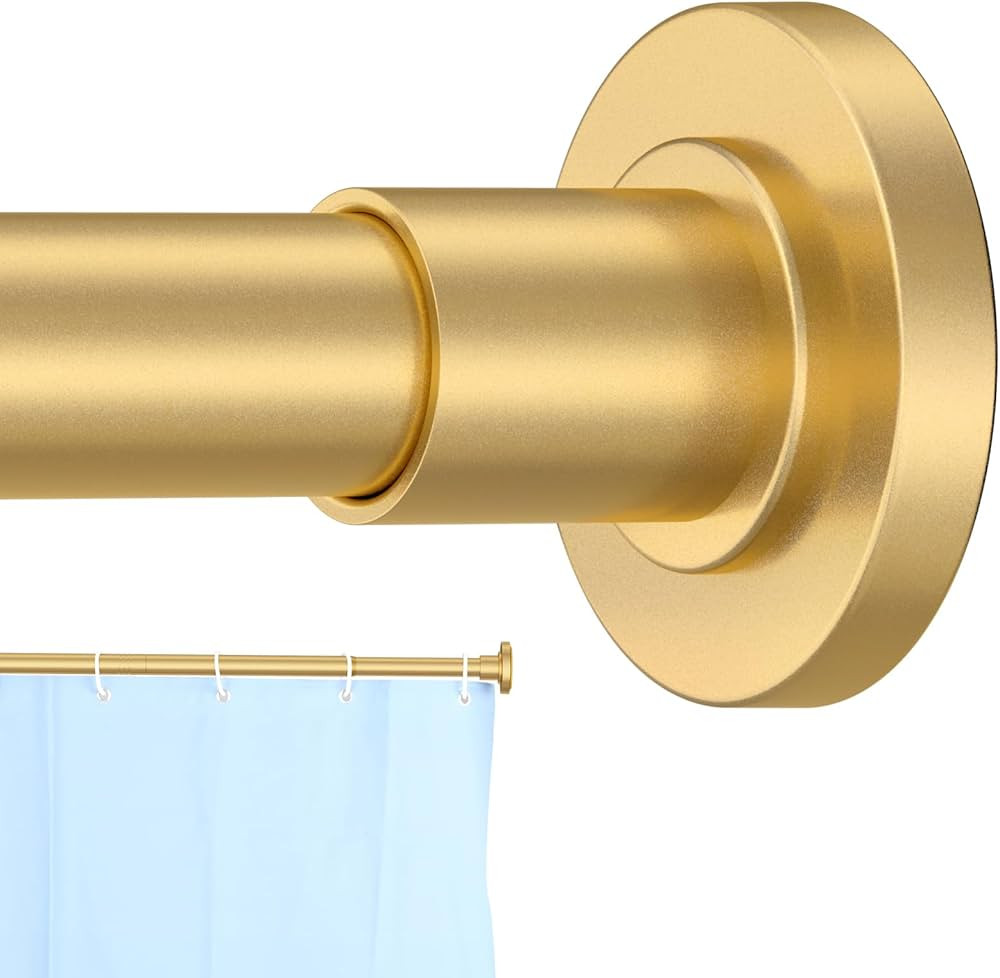 Gold Shower Curtain Rod 31 to 68 Inch,1 Inch Diameter Adjustable Spring Tension Stainless Steel T... | Amazon (US)