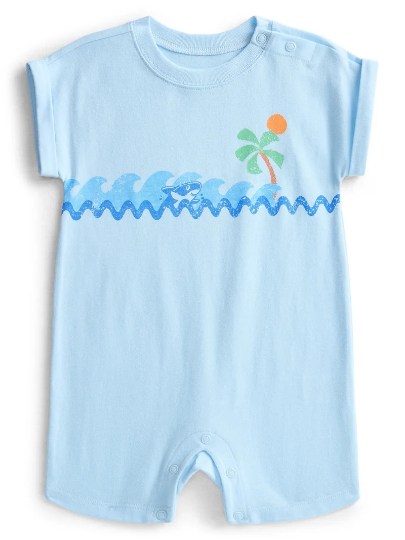 Wonder Nation Baby Boys Romper, Sizes 0-24 Months | Walmart (US)