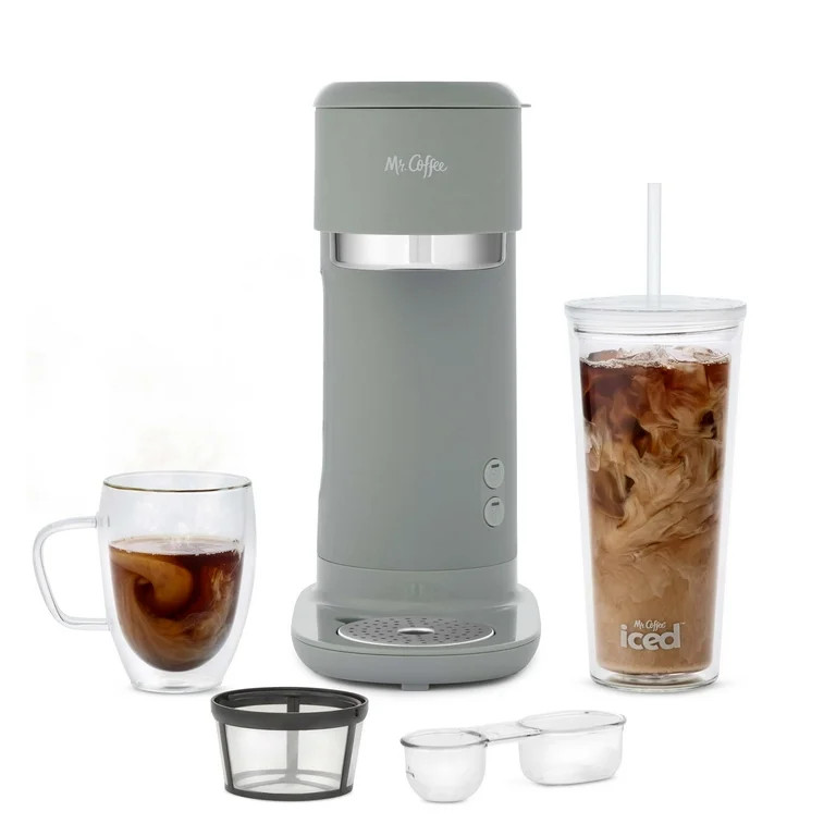 Mr. Coffee Single-Serve Iced and Hot Coffee Maker with Reusable Tumbler and Reusable Coffee Filte... | Walmart (US)