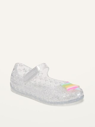 Glitter-Jelly Mary-Jane Flats for Toddler Girls | Old Navy (US)