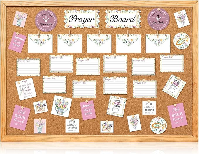 Watersay 80 Pcs Prayer Board Kit Supplies Christian Pray Gifts Envelopes and Cards Set Bible Vers... | Amazon (US)