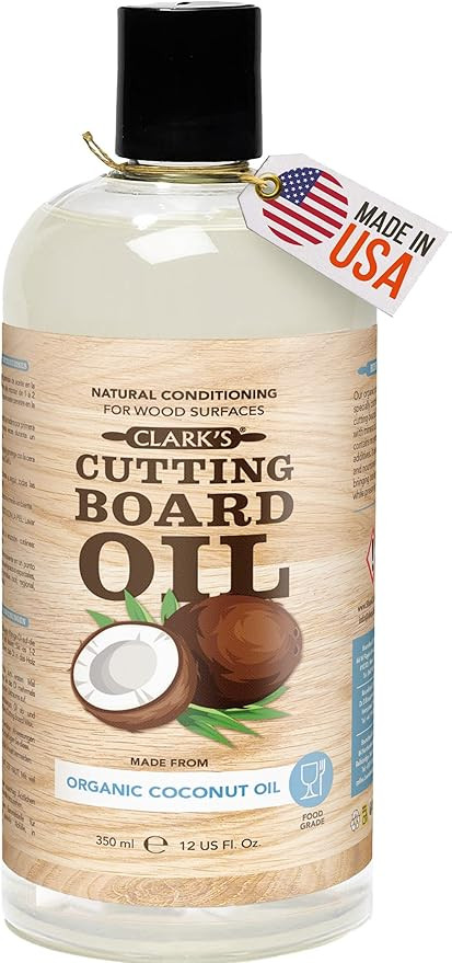 CLARK'S Cutting Board Oil - Food Grade Mineral Oil for Cutting Board - Coconut Extract | Amazon (US)