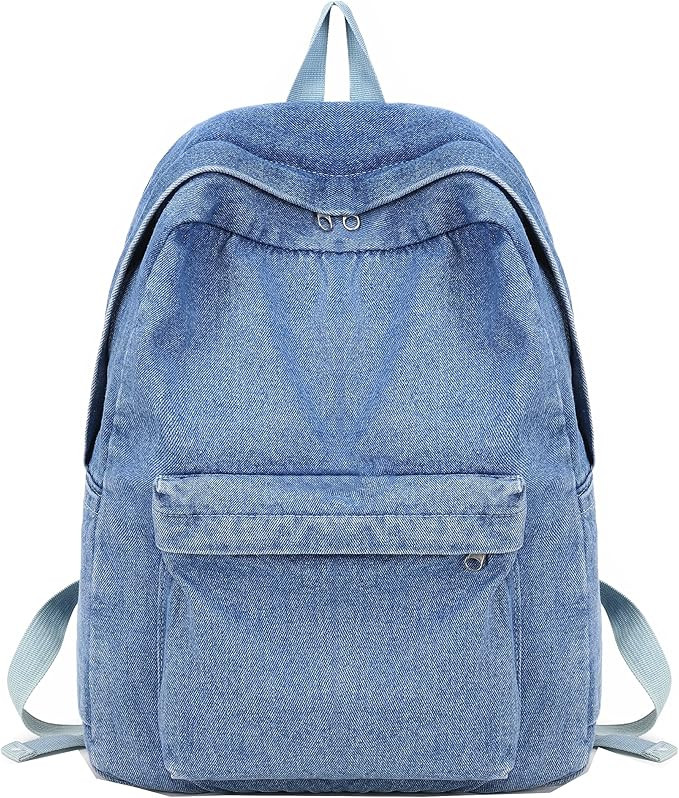 Classic Vintage Denim Bookbags School Bag College Jeans Backpack Daypack Rucksack One Size | Amazon (US)