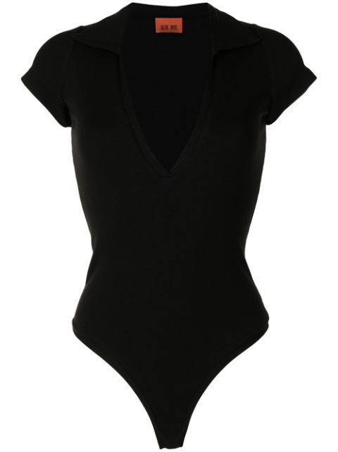ALIX NYC V-neck short-sleeved Bodysuit  - Farfetch | Farfetch (US)
