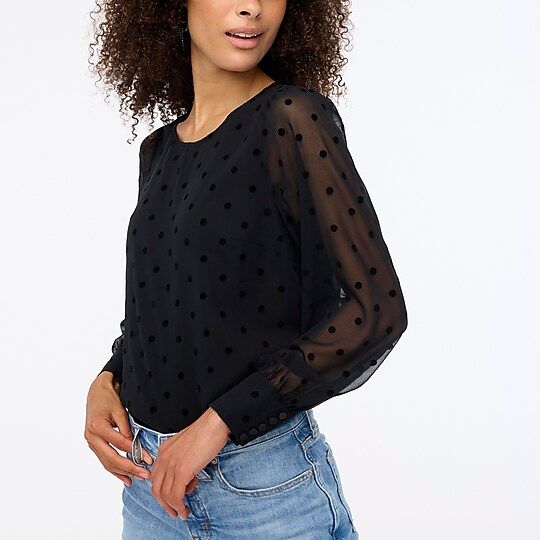 Flock dot top | J.Crew Factory