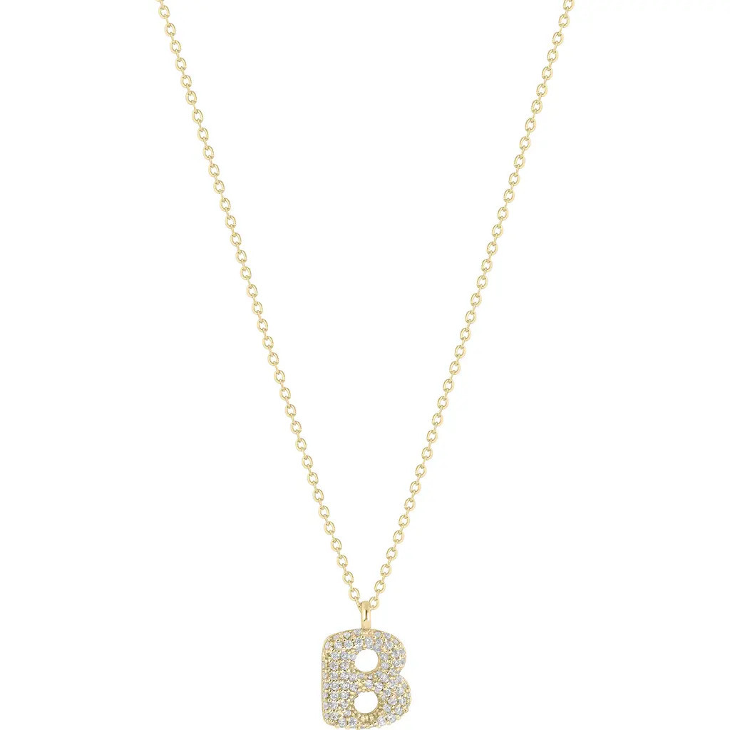 Electric Picks Bubble Letter Necklace in Gold - B at Nordstrom | Nordstrom
