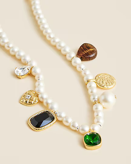 Pearl charm necklace | J. Crew US