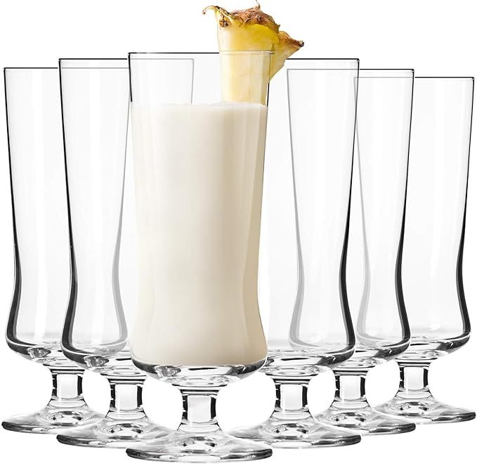 Krosno Pina Colada Cocktail Drinking Glasses | Set of 6 | 10.1 oz | Avant-Garde Collection | Perf... | Amazon (US)