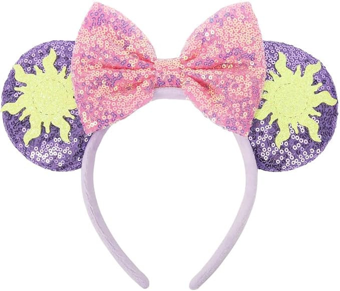 Mouse Ears Headband, Princess Mouse Ears Bow Headbands for Women Girls, Cosplay Accessories Party... | Amazon (US)
