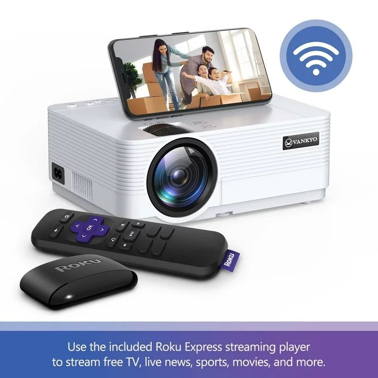 VANKYO Leisure 470 HD Mini Projector with Roku Express Streaming Player, 50000 Hrs LED Life, 240'... | Walmart (US)