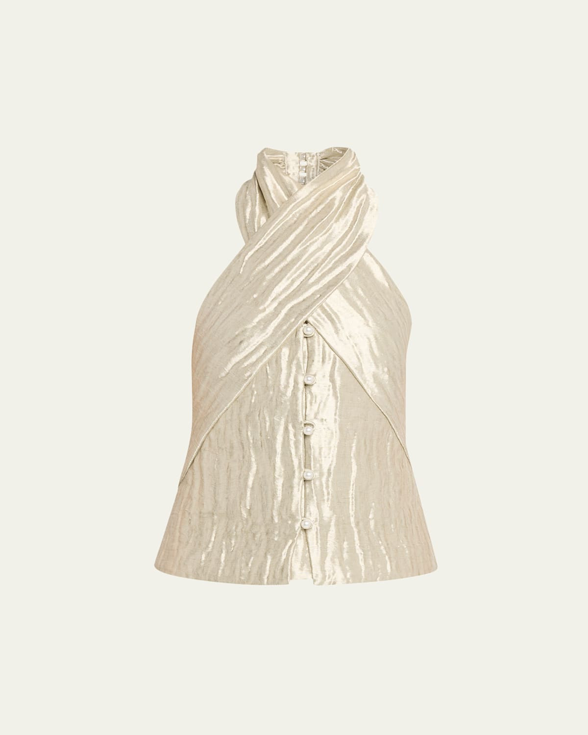 Twisted Metallic Halter Top | Bergdorf Goodman