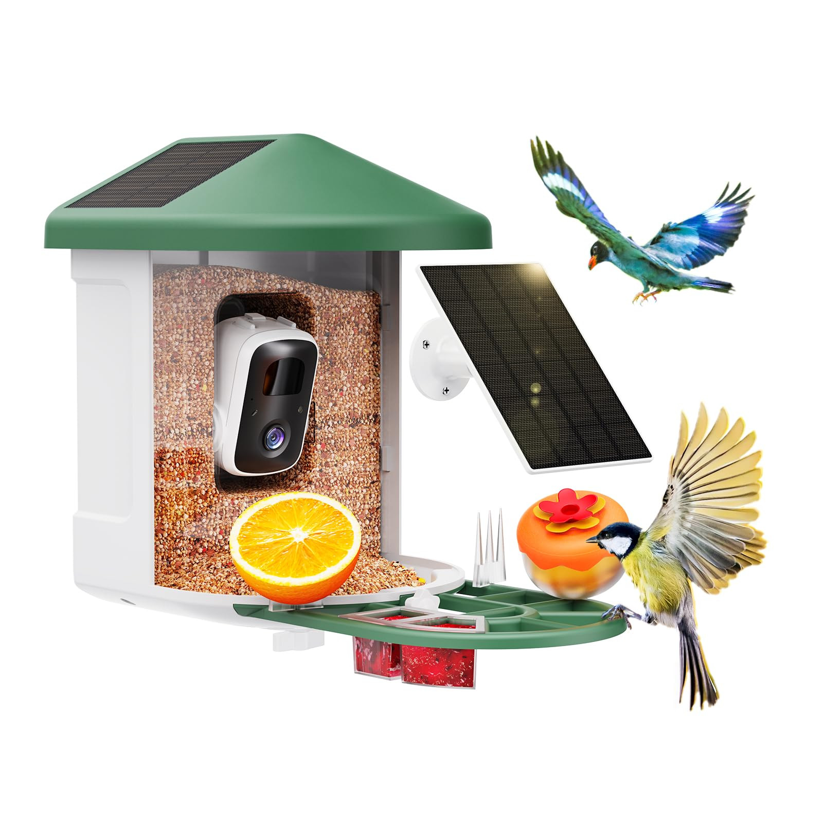 Bird Feeder with Camera with AI Identify Birds Species Solar Panel, Smart Bird House with Cam, 2K... | Amazon (US)
