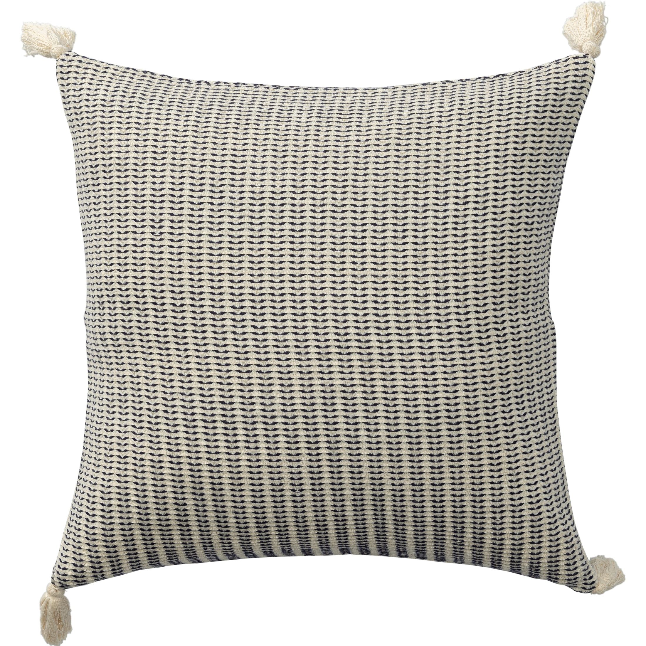 Ox Bay Windy 18" x 18" Navy Transitional Stripes Organic Turkish Cotton Throw Pillow - Walmart.co... | Walmart (US)