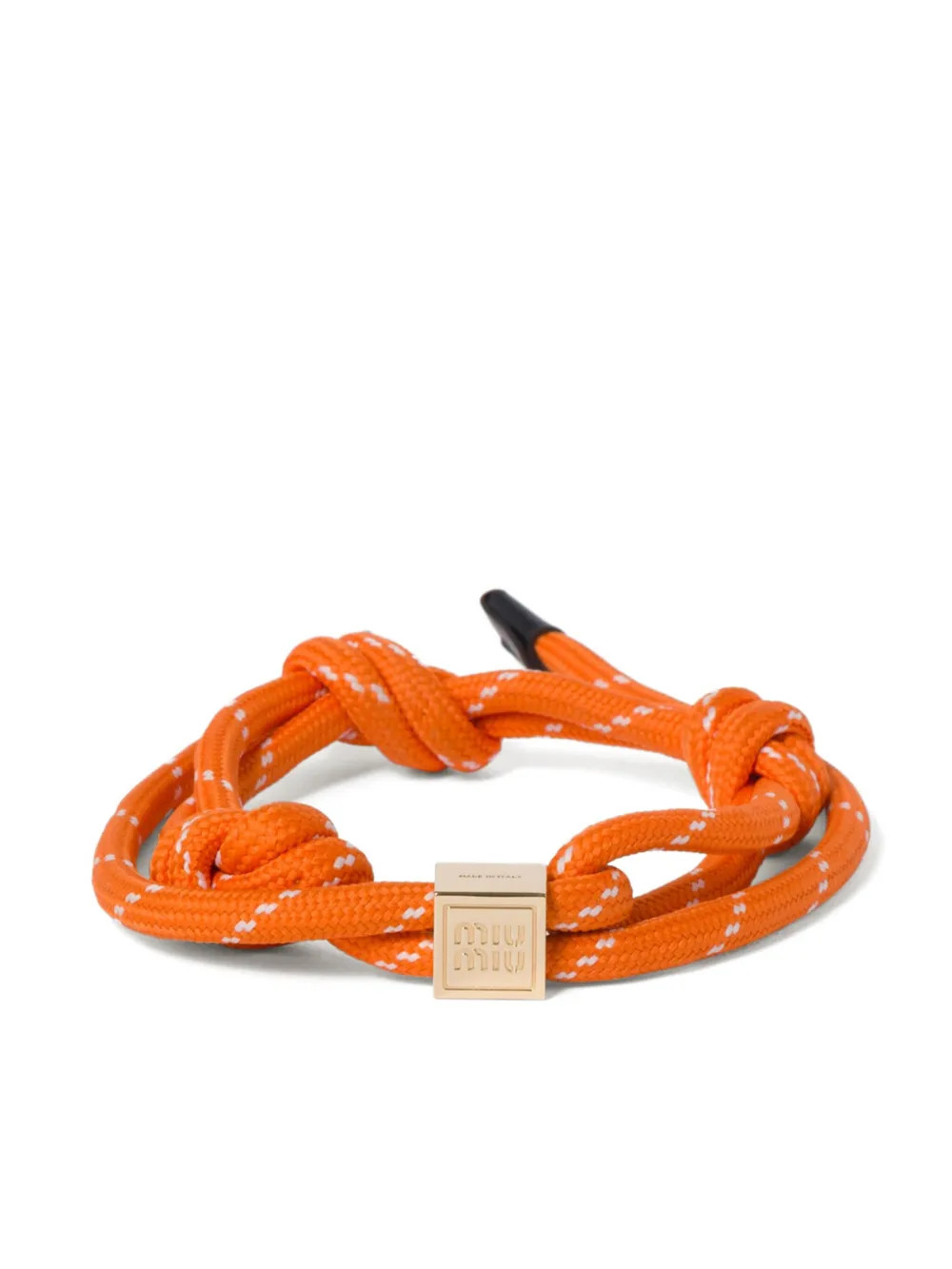 Miu Miu logo-charm Rope Bracelet - Farfetch | Farfetch Global