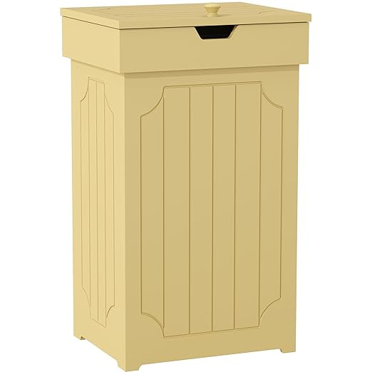 Function Home Trash Can Cabinet, 13 Gallon Kitchen Garbage Can, Wood Recycling Trash Bin, Freesta... | Amazon (US)