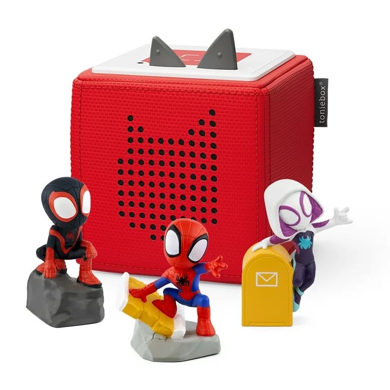 Tonies Marvel Toniebox Audio Player Bundle with Spidey and Friends, Red: Weight: 3 lbs | Walmart (US)