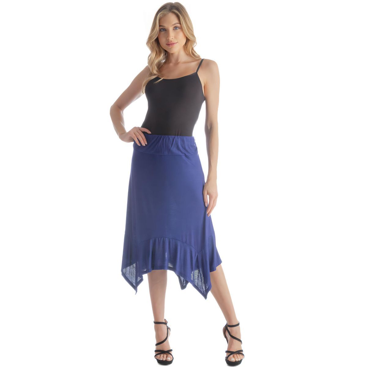Womens Elastic Waistband Knee Length Skirt | Target