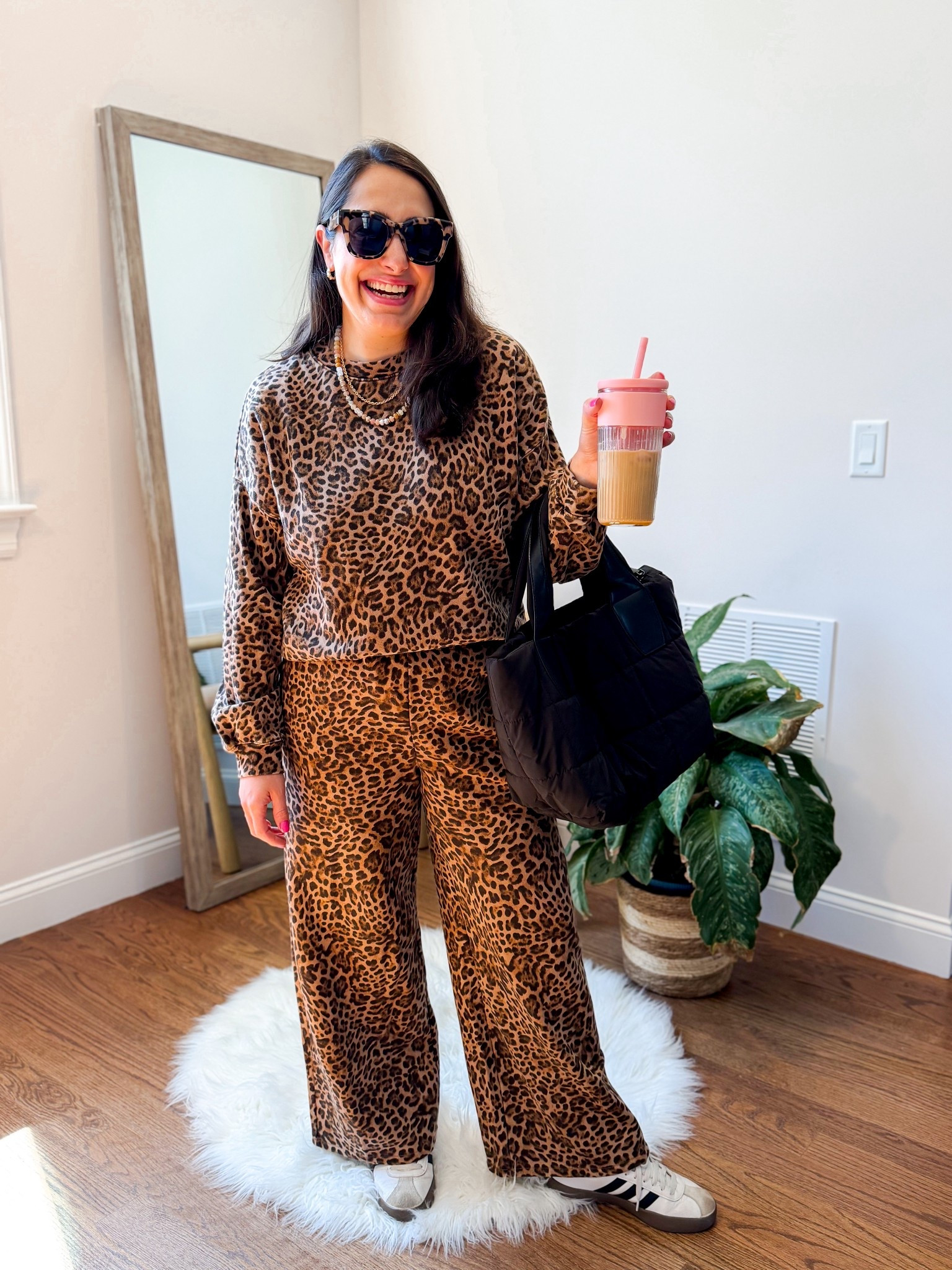 Gap leopard matching set
Sweatshirt: linked similar (size medium)
Sweatpants: small petitee

#LTKgrwm #LTKmomlife #LTKSaleAlert