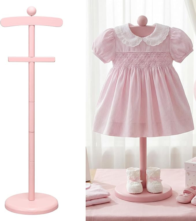 1 Pack Baby Clothes Display Stand Wooden Baby Shower Centerpiece Adjustable Height Circle Shaped ... | Amazon (US)