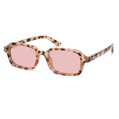 SOJOS Trendy Rectangle Polarized Sunglasses Womens Mens, Small Retro Fashion Thin Slim Square Sun... | Amazon (CA)