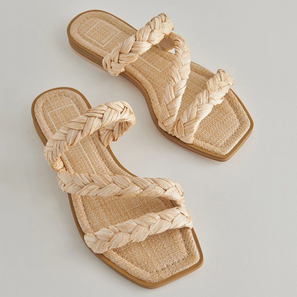 IMAN SANDALS LT NATURAL RAFFIA | DolceVita.com