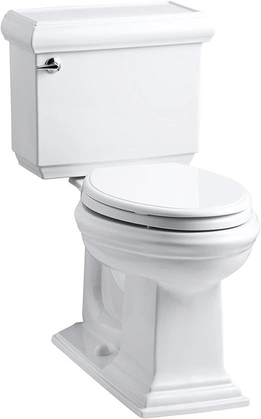 KOHLER 3816-0 Memoirs Classic Two-Piece Elonagated Toilet, High-Efficiency Toilet, Comfort Height... | Amazon (US)