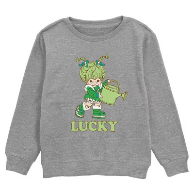 Boy's Rainbow Brite Lucky  Sweatshirt - Athletic Heather - X Large | Target