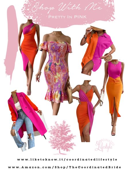 Pretty in pink!  Curate pink and orange color block pieces! 

#LTKSeasonal #LTKstyletip #LTKsalealert
