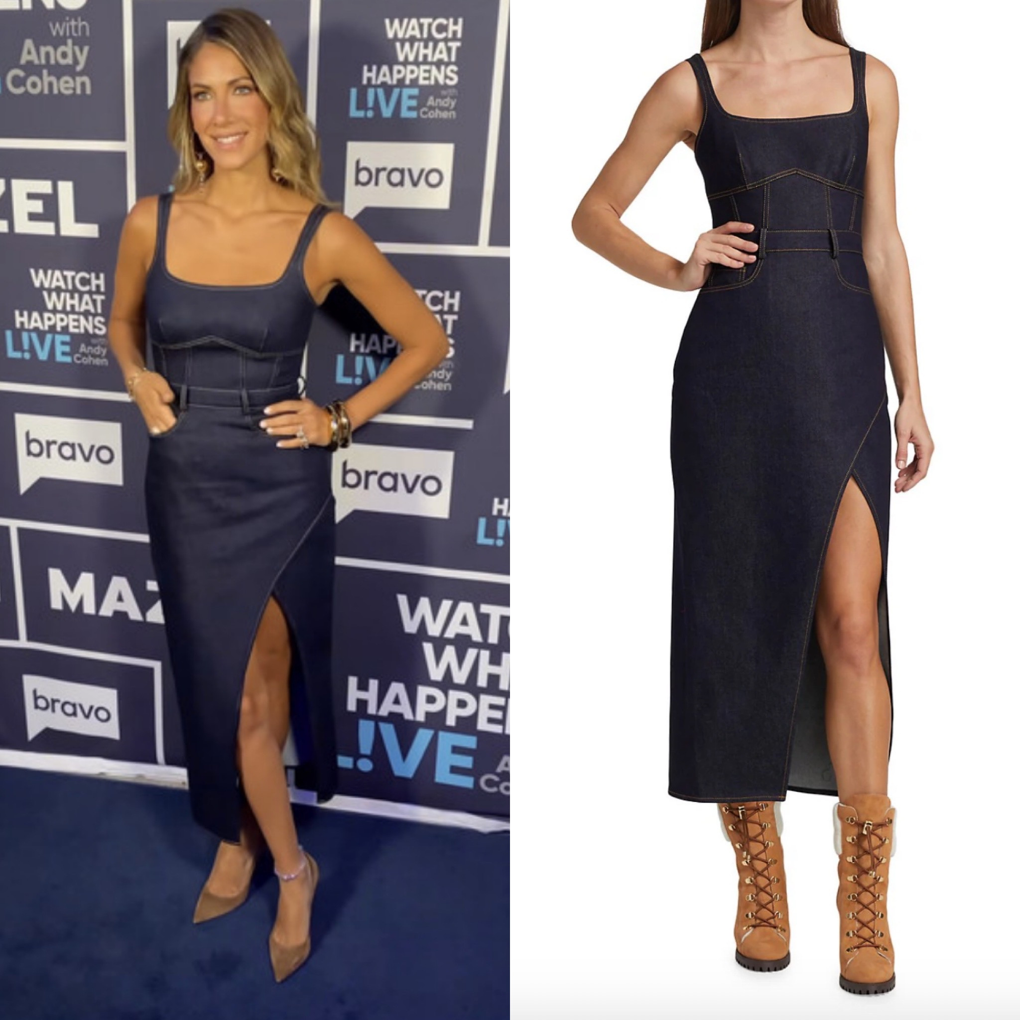 Erin Lichy’s Denim Dress on WWHL