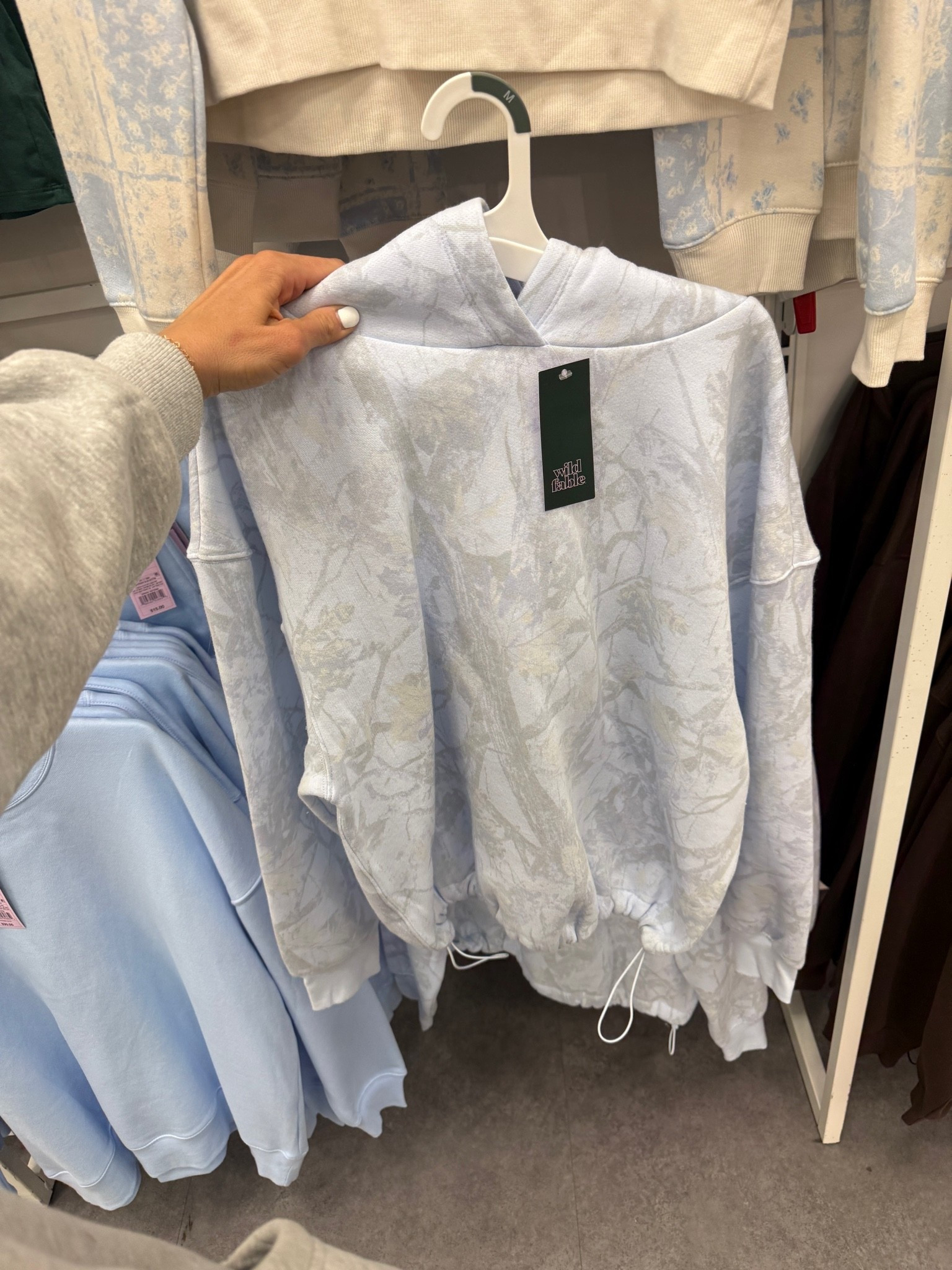 Blue camo hoodie spotted at Target!!
