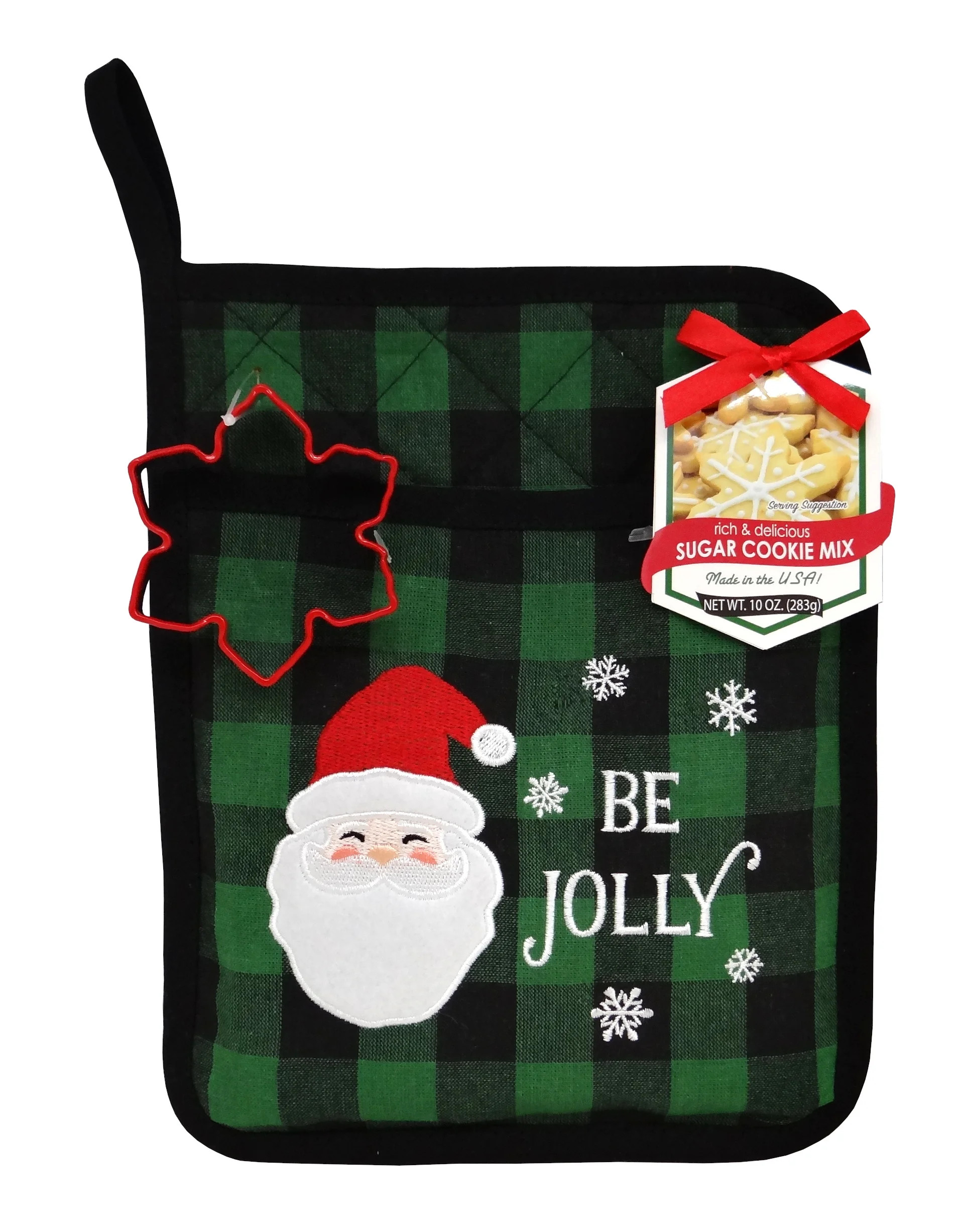 Be Jolly Potholder with Sugar Cookie Baking Mix and Cutter Gift Set by Sebastian Gourmet, 10 oz, ... | Walmart (US)