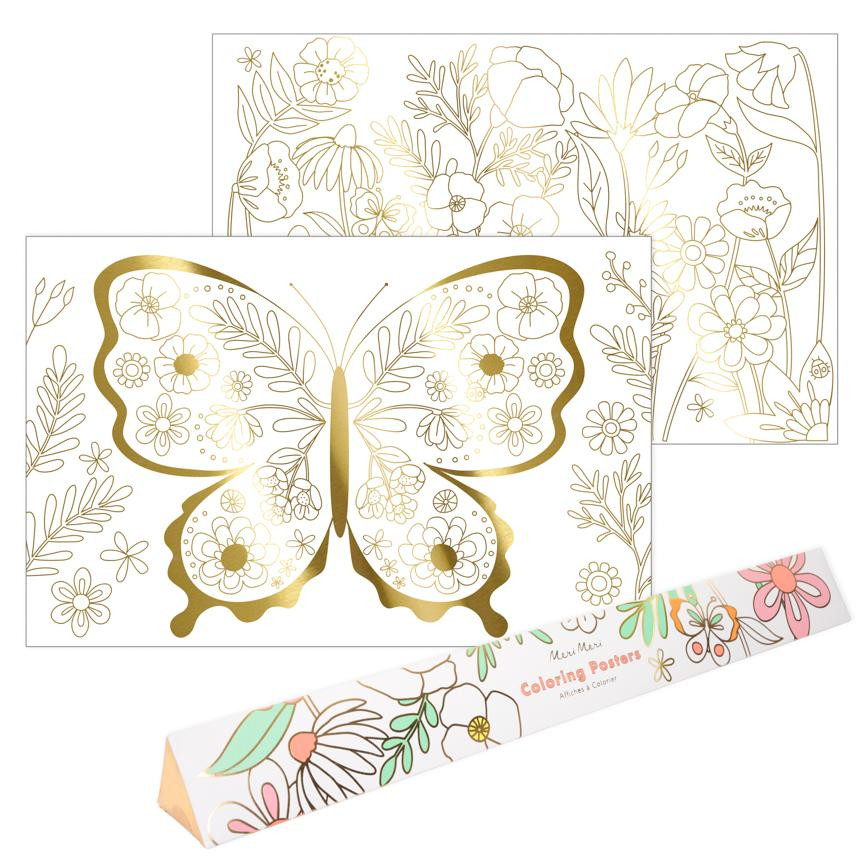 Meri Meri Butterfly Coloring Posters | Shop Sweet Lulu