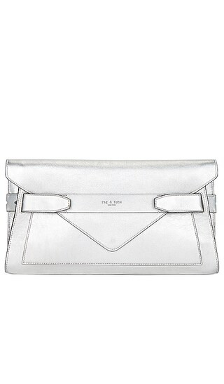 Field Folio Clutch in Silver | Revolve Clothing (Global)